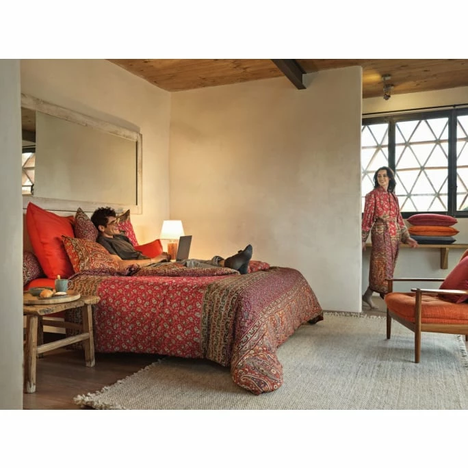 Coupon ? Bassetti IMPERIA Kopfkissen-Bezug Aus Baumwollsatin - 40x80 Cm - R1-rot ✨ 3 Coupon ? Bassetti IMPERIA Kopfkissen-Bezug Aus Baumwollsatin - 40x80 Cm - R1-rot ✨ – Bild 3