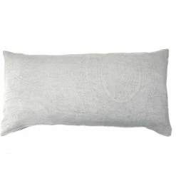 Auslauf ✔️ Fleuresse Provence Prestige Kopfkissenbezug Aus Halbleinen - 40x80 Cm - Silber ?