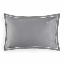 Am billigsten ? Tommy Hilfiger Satin Uni Kopfkissen-Bezug - 40x80 Cm - Steel ⌛