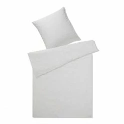 Brandneu ? Elegante Beach Bettwäsche Aus Halbleinen - 80x80 Cm - Hellgrau ?