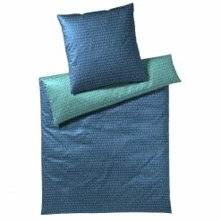 Bestes Angebot ? Elegante Code Bettwäsche Aus Mako-Satin - 80x80 Cm - Saphir ?