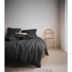 Auslauf ? Marc O'Polo Valka Kopfkissen-Bezug Aus Leinen - 40x40 Cm - Anthracite ? -Lexington Shop unnamed file 1149