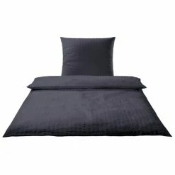Coupon ⭐ Elegante Chelsea Bettwäsche Aus Web-Seersucker - 80x80 Cm - Anthrazit ?