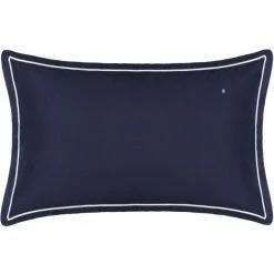 Neu ? Tommy Hilfiger Satin Uni Kopfkissen-Bezug - 40x80 Cm - Navy ?