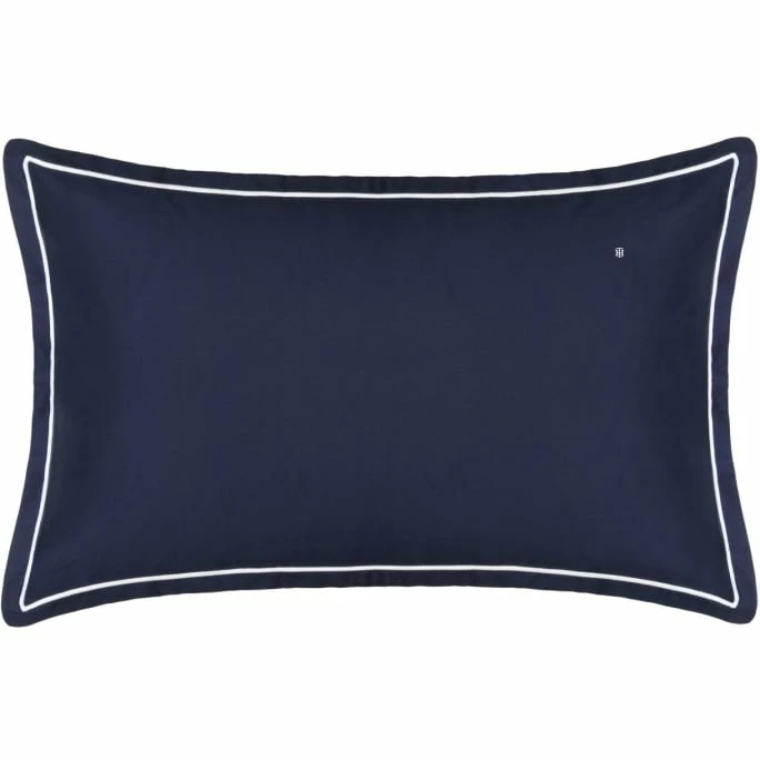 Neu ? Tommy Hilfiger Satin Uni Kopfkissen-Bezug - 40x80 Cm - Navy ? 1 Neu ? Tommy Hilfiger Satin Uni Kopfkissen-Bezug - 40x80 Cm - Navy ?