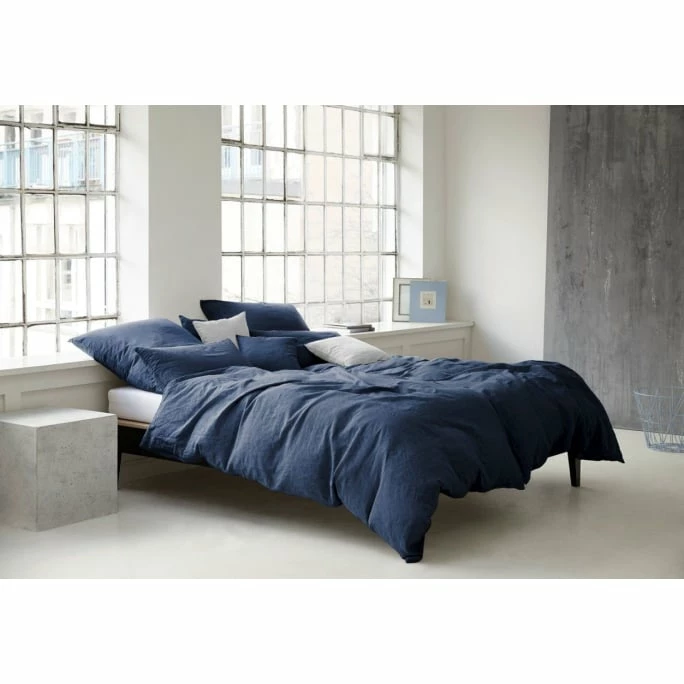 Angebote ? Elegante Breeze Kissenbezug Aus Leinen - 80x80 Cm - Marine ? 2 Angebote ? Elegante Breeze Kissenbezug Aus Leinen - 80x80 Cm - Marine ? – Bild 2