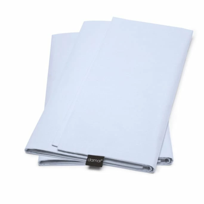 Auslauf ? Damai Bio Organic Satin Kopfkissen-Bezug 2er Set - 80x80 Cm - Sky Blue ? 2 Auslauf ? Damai Bio Organic Satin Kopfkissen-Bezug 2er Set - 80x80 Cm - Sky Blue ? – Bild 2