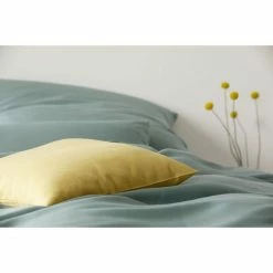 Neu ⭐ Elegante Breeze Kopfkissenbezug Aus Halbleinen - 40x80 Cm - Salbei ? -Lexington Shop unnamed file 1412