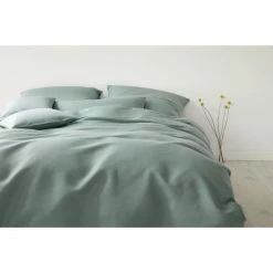 Neu ⭐ Elegante Breeze Kopfkissenbezug Aus Halbleinen - 40x80 Cm - Salbei ? -Lexington Shop unnamed file 1418