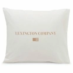 Blitzangebot ? Lexington Printed Poplin Kopfkissen-Bezug Aus Bio-Baumwolle - 50x70cm - White/beige ?