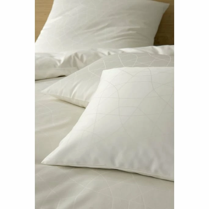 Billig ? Elegante Circle Mako-Satin Kopfkissenbezug - 40x80 Cm - Wollweiß ? 2 Billig ? Elegante Circle Mako-Satin Kopfkissenbezug - 40x80 Cm - Wollweiß ? – Bild 2