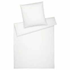 Schlussverkauf ? Elegante Zebra Mako-Satin Kopfkissenbezug - 80x80 Cm - Weiss ?