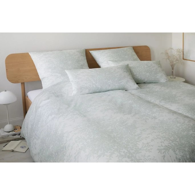 Brandneu ? Elegante Forest Kopfkissenbezug Aus Mako-Satin - 40x80 Cm - Hellgrün ? 4 Brandneu ? Elegante Forest Kopfkissenbezug Aus Mako-Satin - 40x80 Cm - Hellgrün ? – Bild 4