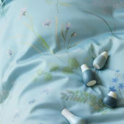 Bester Verkauf ⌛ Elegante Deluxe Seiden-Satin Kopfkissenbezug - 40x80 Cm - Rauchblau ? -Lexington Shop unnamed file 346