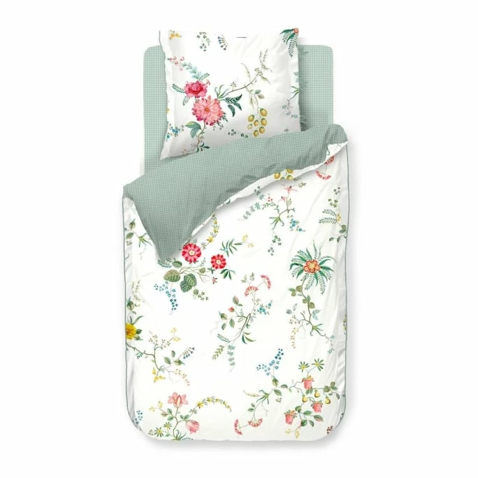 Brandneu ❤️ PIP Studio Fleur Grandeur Kopfkissenbezug - 40x80 Cm - White ? 1 Brandneu ❤️ PIP Studio Fleur Grandeur Kopfkissenbezug - 40x80 Cm - White ?