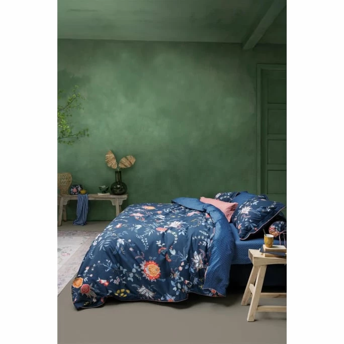 Schlussverkauf ? Pip Studio Flower Festival Kopfkissenbezug - 40x80 Cm - Dark Blue ? 2 Schlussverkauf ? Pip Studio Flower Festival Kopfkissenbezug - 40x80 Cm - Dark Blue ? – Bild 2