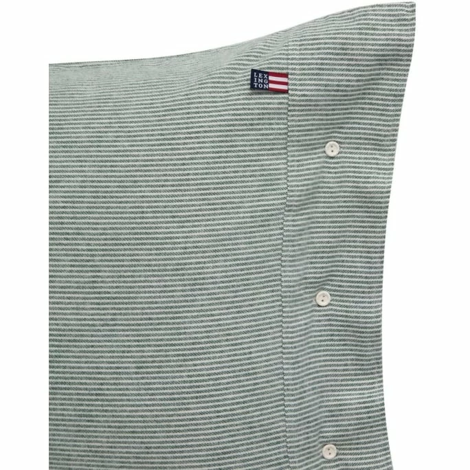 Bester Verkauf ? Lexington Striped Kopfkissenbezug Aus Flanell - 40x80 Cm - Green/off White ? 3 Bester Verkauf ? Lexington Striped Kopfkissenbezug Aus Flanell - 40x80 Cm - Green/off White ? – Bild 3