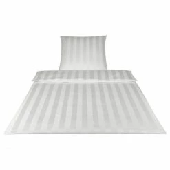 Schlussverkauf ? Elegante Noblesse Kopfkissenbezug Aus Satin - 80x80 Cm - Weiß ?