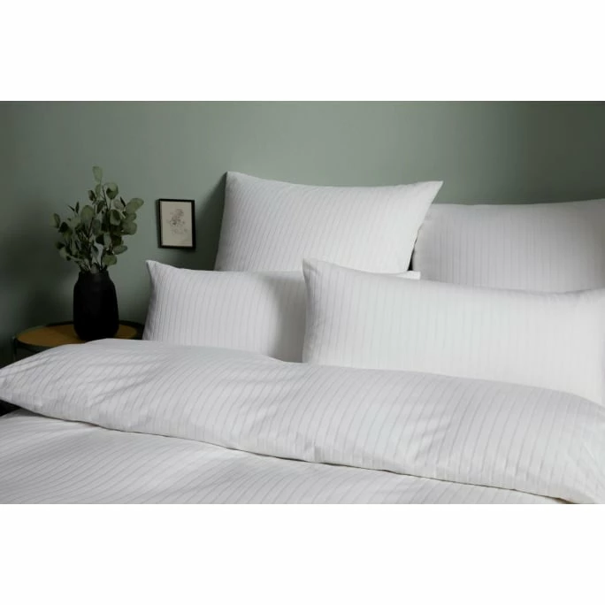 Bestes Angebot ? Elegante Solid Stripe Kissenbezug Aus Jersey - 80x80 Cm - Weiß ? 2 Bestes Angebot ? Elegante Solid Stripe Kissenbezug Aus Jersey - 80x80 Cm - Weiß ? – Bild 2