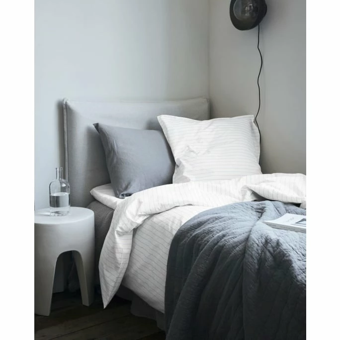 Aktion ? ByNORD Dagny Bio-Kopfkissenbezug Aus Perkal - 80x80 Cm - Snow White Ocean ? 2 Aktion ? ByNORD Dagny Bio-Kopfkissenbezug Aus Perkal - 80x80 Cm - Snow White Ocean ? – Bild 2