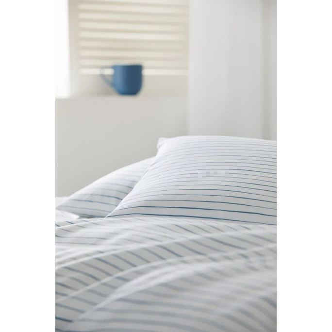 Neu ✨ Elegante Tides Kopfkissenbezug Aus Mako-Satin - 40x80 Cm - Wasserblau ? 2 Neu ✨ Elegante Tides Kopfkissenbezug Aus Mako-Satin - 40x80 Cm - Wasserblau ? – Bild 2