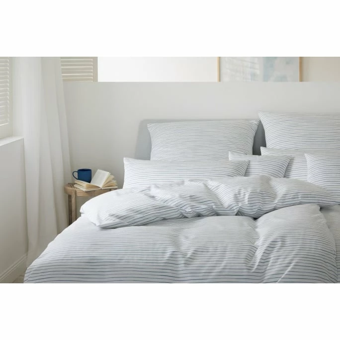 Neu ✨ Elegante Tides Kopfkissenbezug Aus Mako-Satin - 40x80 Cm - Wasserblau ? 3 Neu ✨ Elegante Tides Kopfkissenbezug Aus Mako-Satin - 40x80 Cm - Wasserblau ? – Bild 3