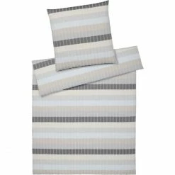 Am billigsten ? Elegante Gotland Kopfkissenbezug Aus Web-Seersucker - 40x80 Cm - Grau-sand ❤️