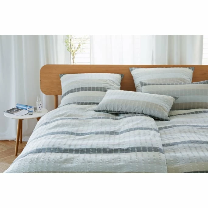 Am billigsten ? Elegante Gotland Kopfkissenbezug Aus Web-Seersucker - 40x80 Cm - Grau-sand ❤️ 2 Am billigsten ? Elegante Gotland Kopfkissenbezug Aus Web-Seersucker - 40x80 Cm - Grau-sand ❤️ – Bild 2