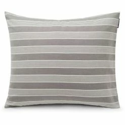 Brandneu ? Lexington Striped Kopfkissen-Bezug Aus Lyocell/Baumwolle - 40x40 Cm - Gray/off White ?