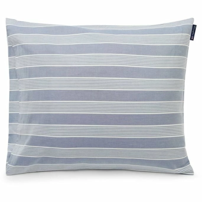 Schlussverkauf ? Lexington Striped Kopfkissen-Bezug Aus Lyocell/Baumwolle - 40x40 Cm - Blue/off White ? 2 Schlussverkauf ? Lexington Striped Kopfkissen-Bezug Aus Lyocell/Baumwolle - 40x40 Cm - Blue/off White ? – Bild 2