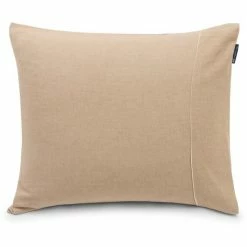 Auslauf ? Lexington Herringbone Kopfkissen-Bezug Aus Flanell - 40x40 Cm - Beige/off White ?