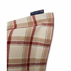 Blitzangebot ? LEXINGTON Checked Cotton Flanell Kopfkissen-Bezug - 40x40 Cm - Beige/red ? -Lexington Shop unnamed file 796