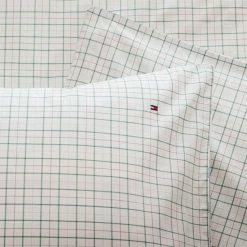 Bestes Angebot ? Tommy Hilfiger ORGANIC CHECKS Perkal-Kissenbezug - 40x80 Cm - Green ? -Lexington Shop unnamed file 826