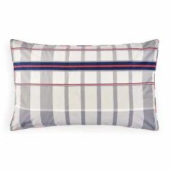Am billigsten ? Tommy Hilfiger XXL Checks Kopfkissen-Bezug - 40x80 Cm - Grey ⭐