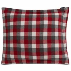 Angebote ? LEXINGTON Checked Cotton Flanell Kopfkissen-Bezug - 40x40 Cm - Red/dark Gray ?