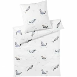 Schlussverkauf ✔️ Elegante Seals Kopfkissenbezug Aus Mako-Satin - 40x80 Cm - Weiß ?