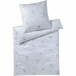 Schlussverkauf ? Elegante Sandpiper Kopfkissenbezug Aus Mako-Satin - 40x80 Cm - Silbergrau ⭐