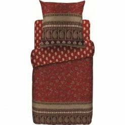 Rabatt ⌛ Bassetti MANTOVA Kopfkissenbezug Aus Baumwollsatin - 40x80 Cm - R1-rot ?